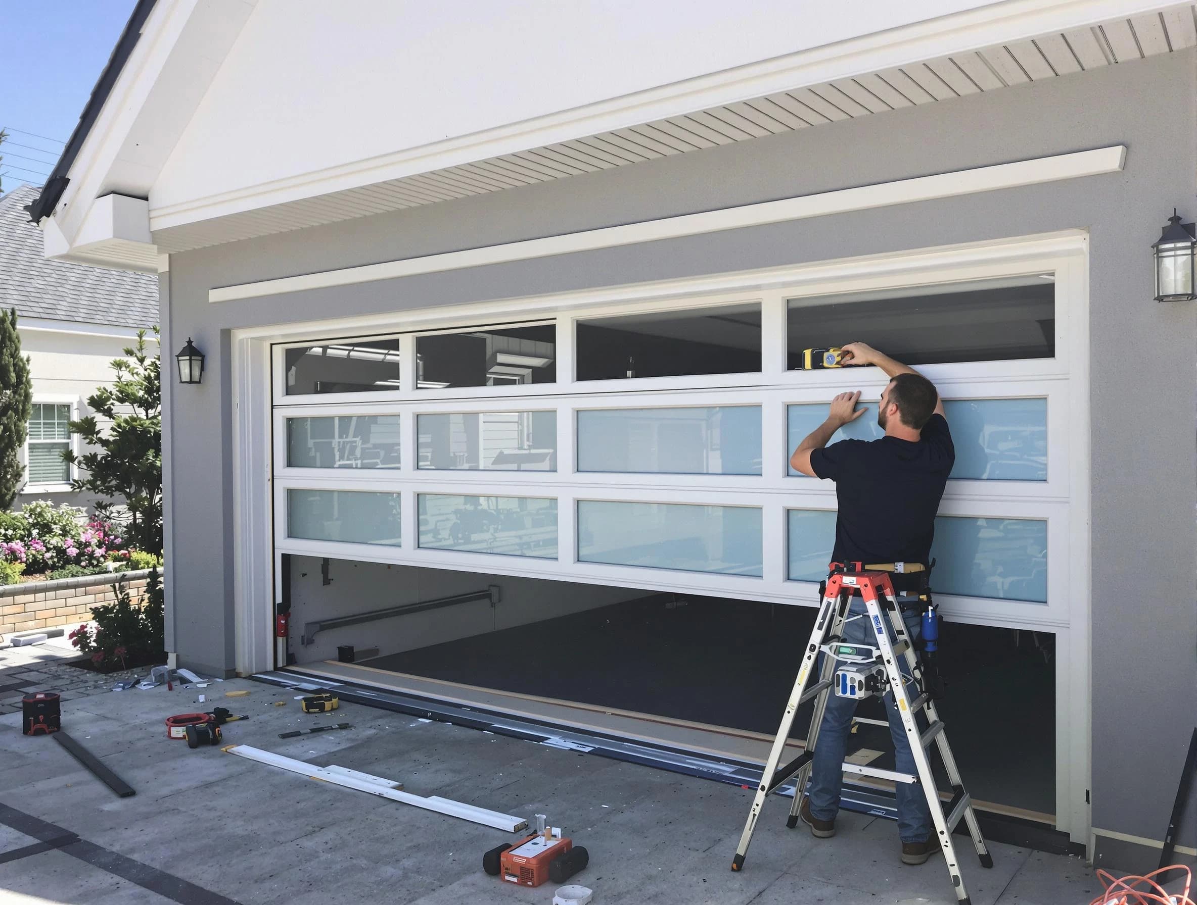 Brigham City Garage Door Repair team performing garage door replacement in Brigham City