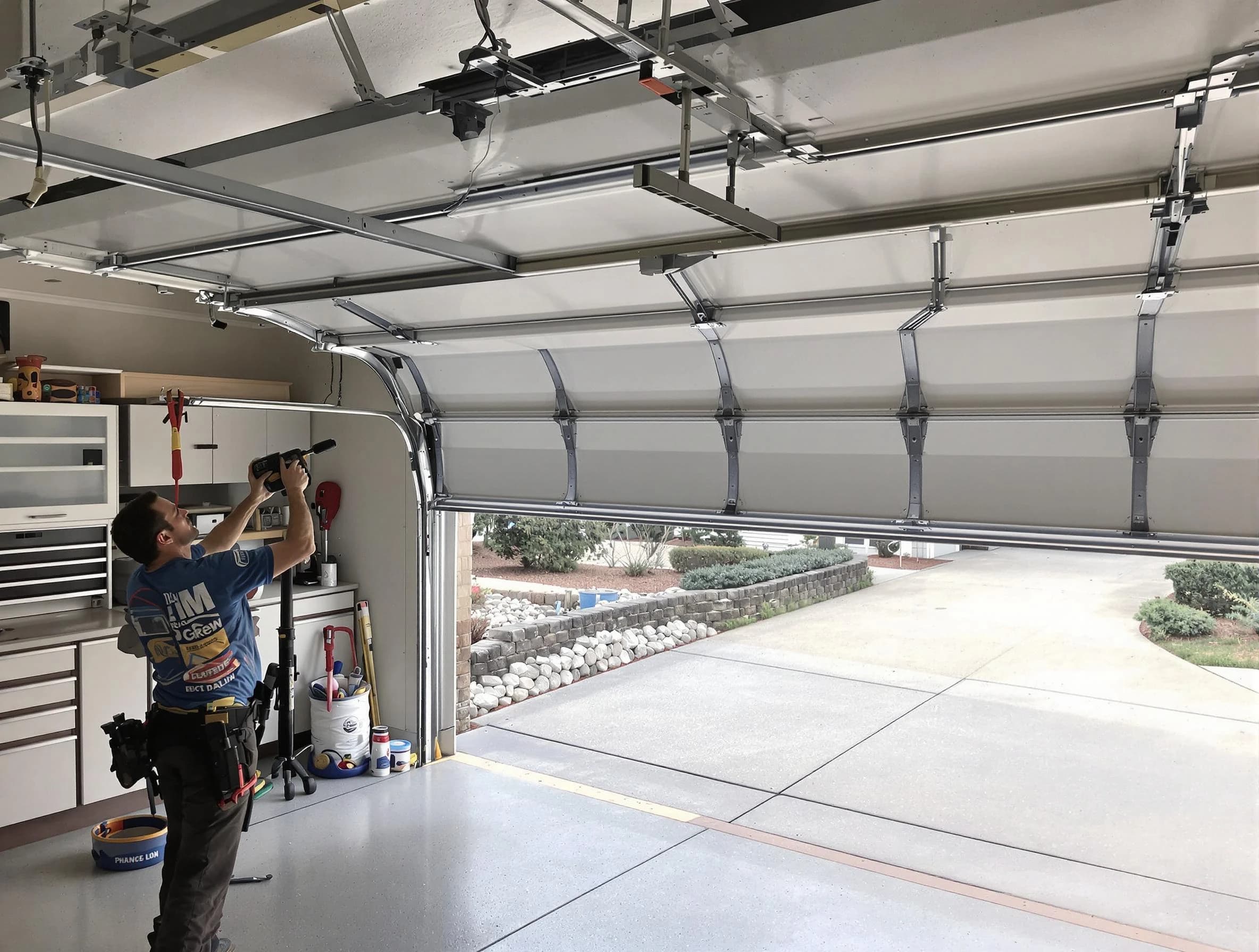 Garage door track repair service by Brigham City Garage Door Repair in Brigham City