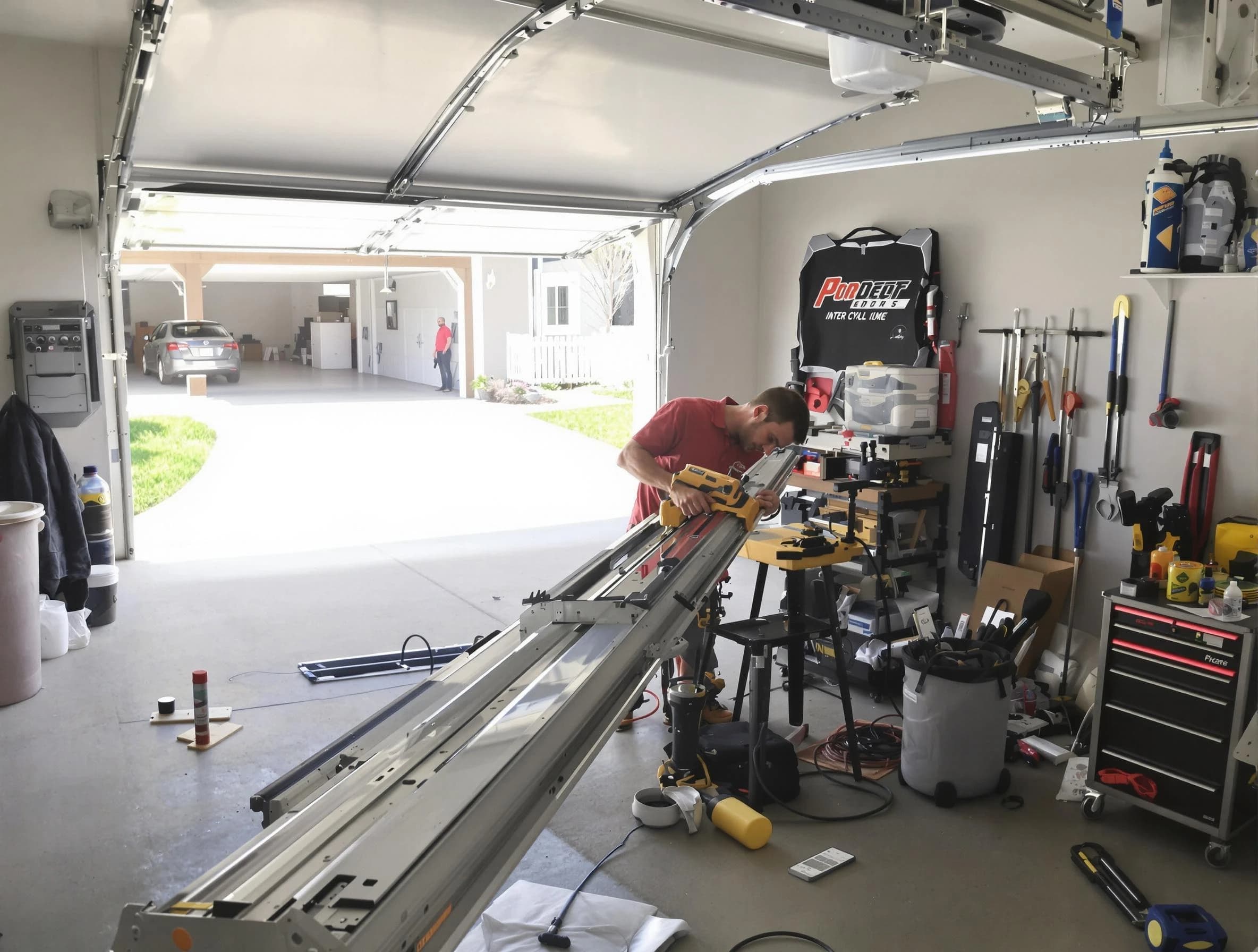 Brigham City Garage Door Repair expert performing track repair in Brigham City