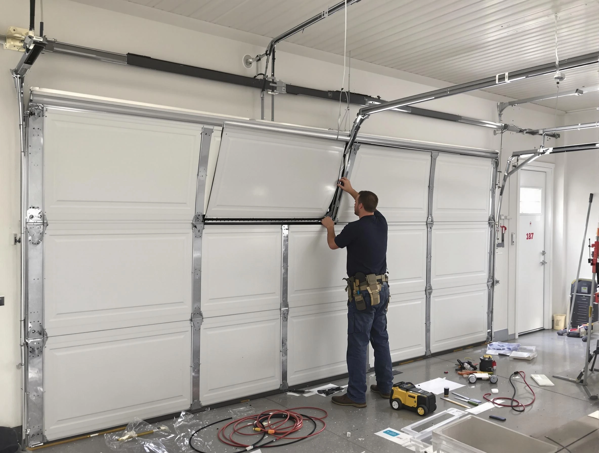 Garage Door Section Replacement in Brigham City