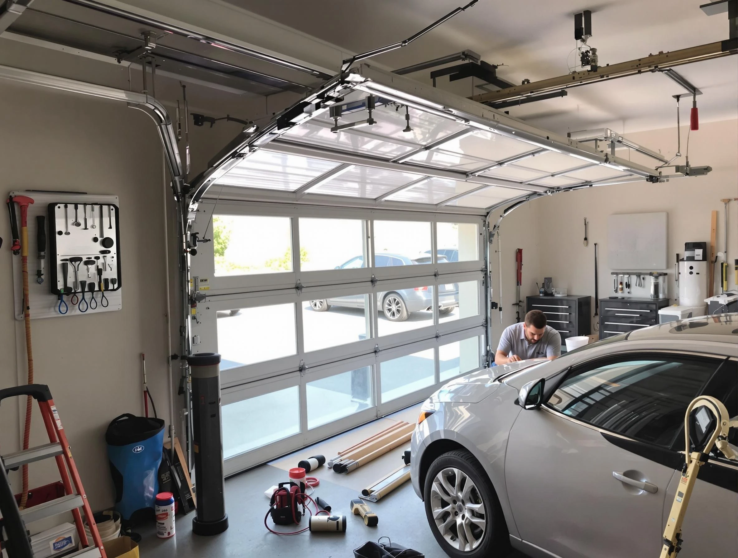 Garage door noise reduction service by Brigham City Garage Door Repair in Brigham City