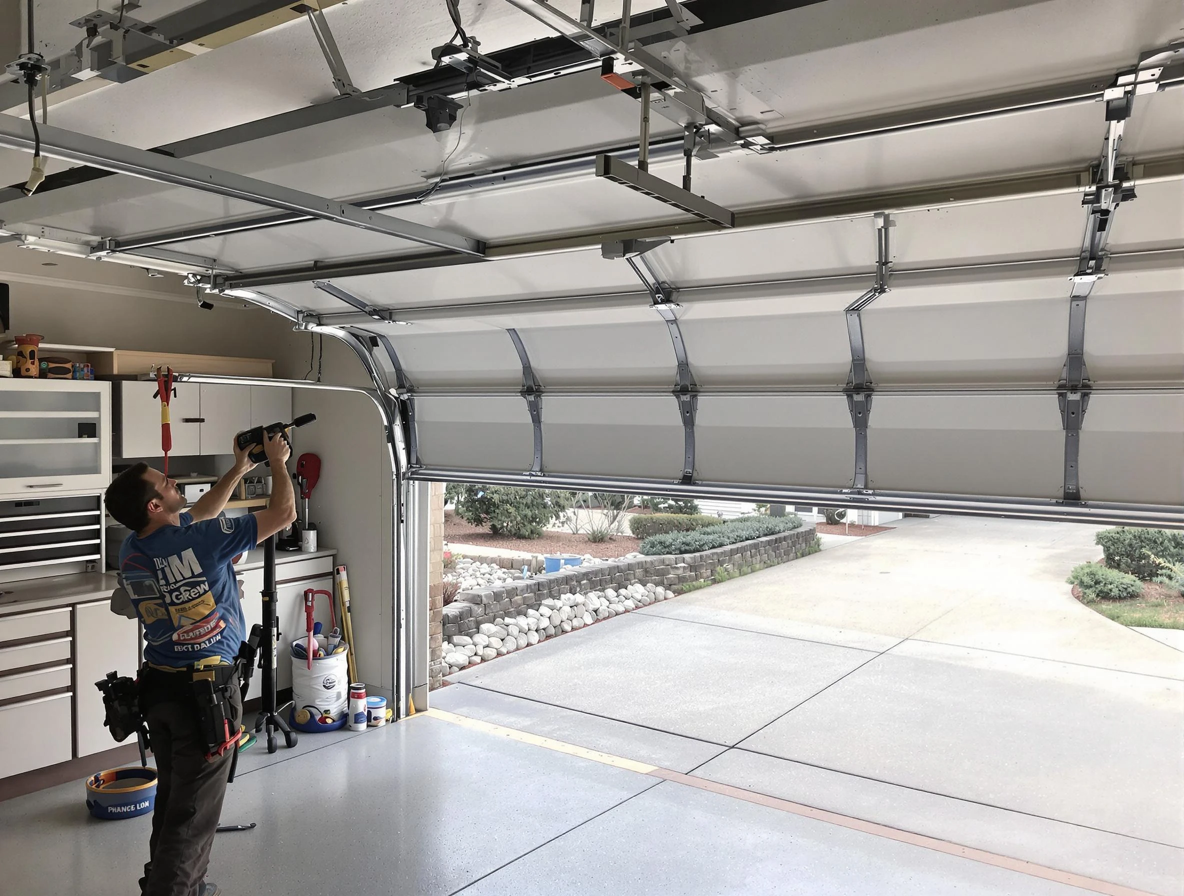 Garage door track repair service by Brigham City Garage Door Repair in Brigham City